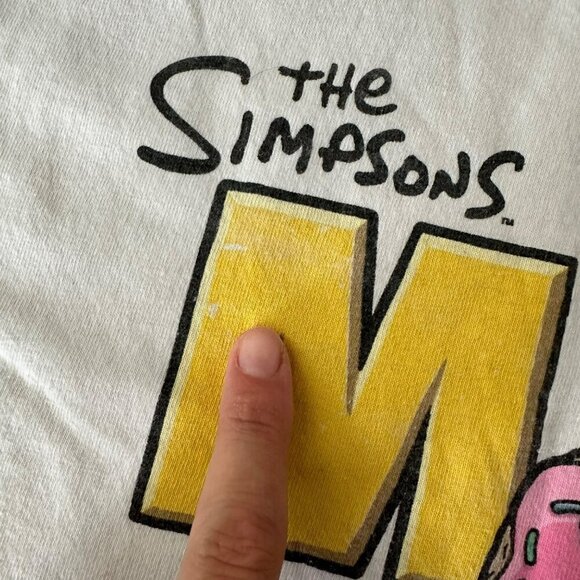 The Simpsons Movie Mens Size XL T-Shirt XL Hanes Heavyweight White 100% Cotton - Picture 7 of 8
